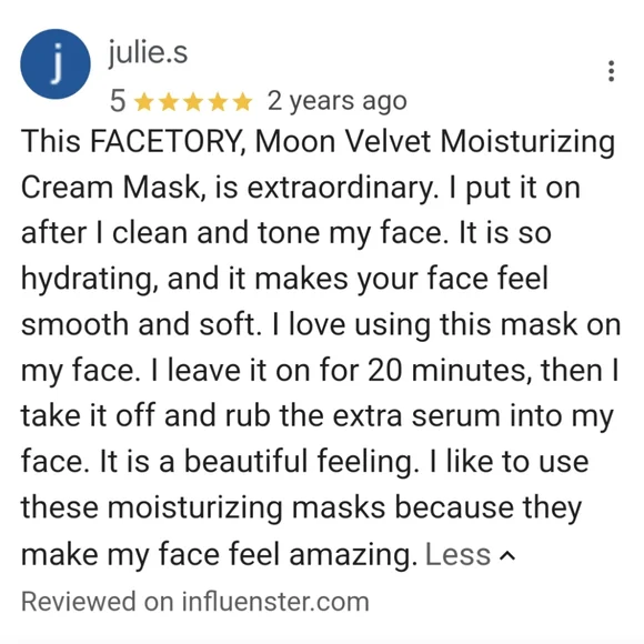 🌸 FaceTory Moon Velvet Sleeping Mask w/ Shea & Azulene NIB / NWT - Picture 13 of 16